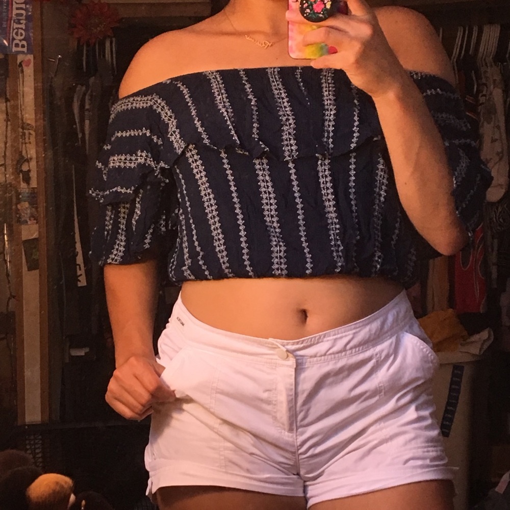 off the shoulder crop top